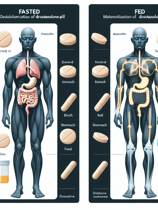 Fasted vs fed state administration of drostanolone pillole