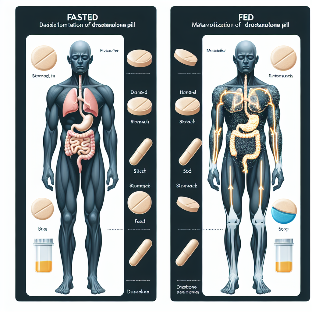Fasted vs fed state administration of drostanolone pillole
