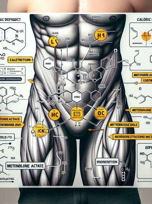 Caloric deficit protocol with acetato di metenolone