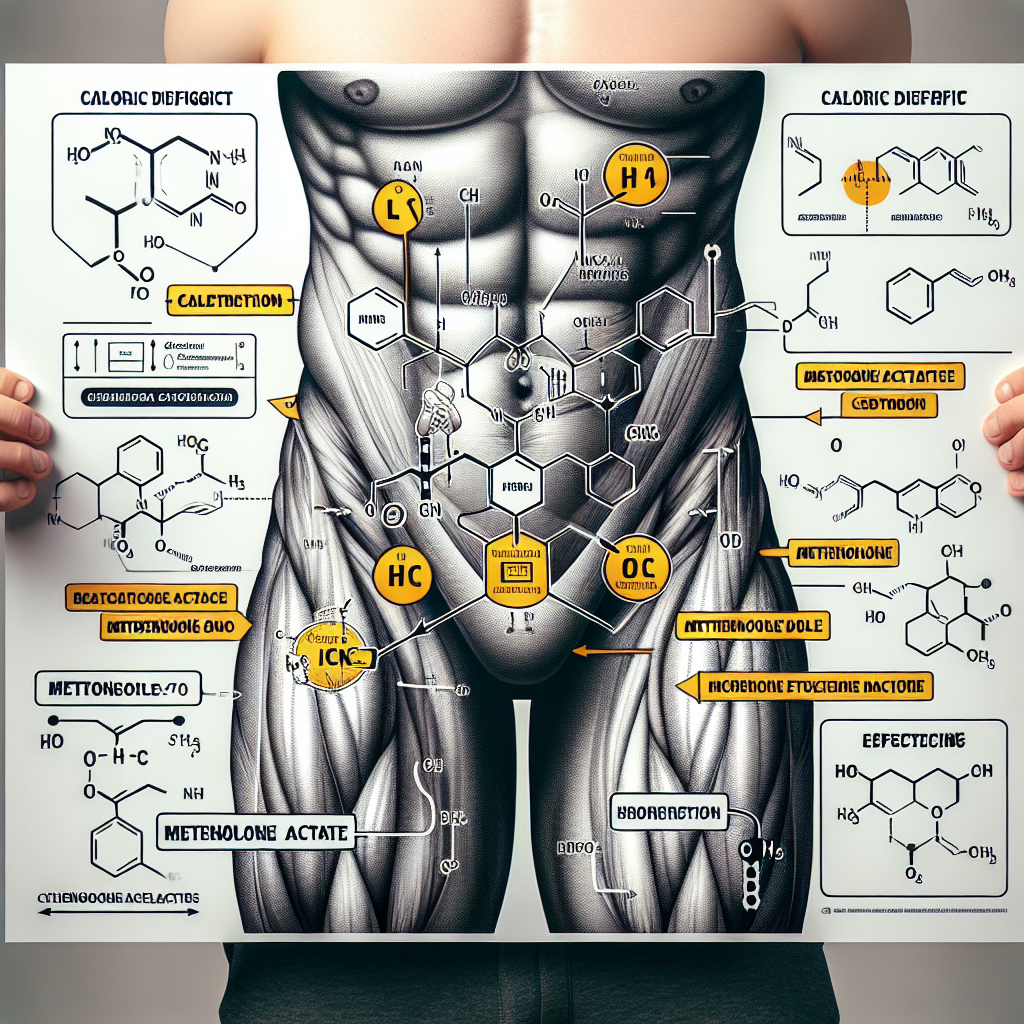 Caloric deficit protocol with acetato di metenolone