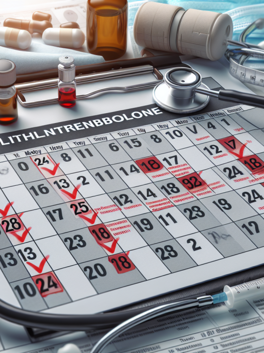 Frequency of health checks during methyltrenbolone