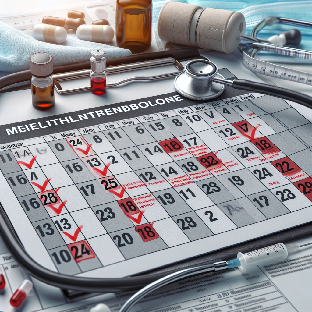 Frequency of health checks during methyltrenbolone